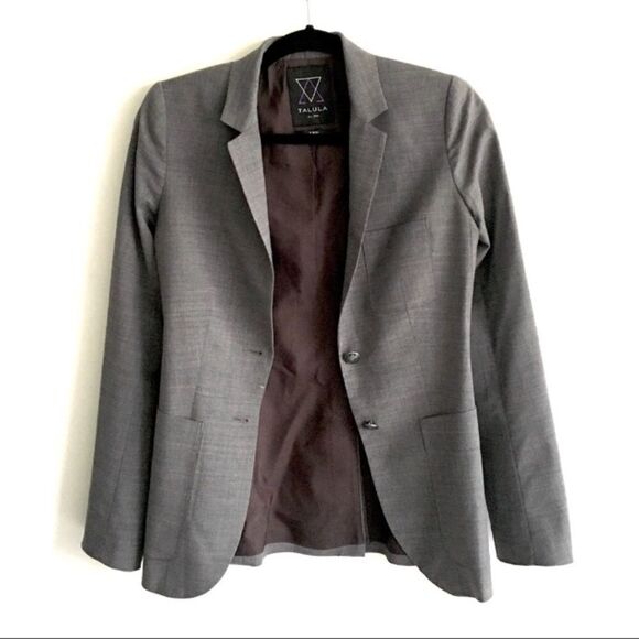 ARITZIA Talula Wool Exeter Boyfriend Blazer Grey 2 - Picture 3 of 8